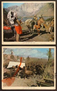 7t040 HOW THE WEST WAS WON 7 color English FOH LC '64 John Ford epic, Debbie Reynolds, Gregory Peck