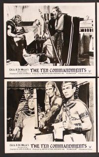 7t030 TEN COMMANDMENTS 8 English FOH LCs '56 Cecil B. DeMille, Charlton Heston, Yul Brynner!