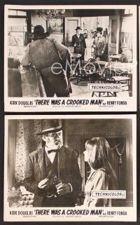 7t086 THERE WAS A CROOKED MAN 4 English FOH LCs '70 Kirk Douglas, Henry Fonda!