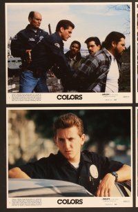 7t554 COLORS 8 8x10 mini LCs '88 Sean Penn & Robert Duvall as cops, directed by Dennis Hopper!