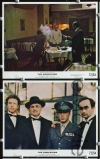 7t165 GODFATHER 12 color 8x10s '72 Marlon Brando & Al Pacino in Francis Ford Coppola crime classic!