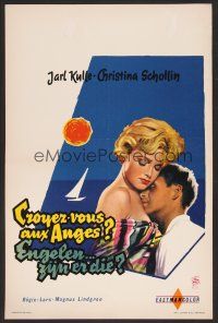7w558 LOVE MATES Belgian '61 Jarl Kulle & Christina Schollin, Swedish romantic comedy!