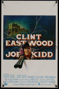 7w621 JOE KIDD Belgian '72 John Sturges, cool artwork of Clint Eastwood with shotgun!