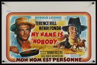 7w659 MY NAME IS NOBODY Belgian '73 Il Mio nome e Nessuno, art of Henry Fonda & Terence Hill!