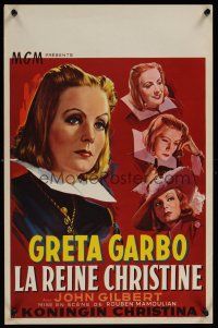 7w680 QUEEN CHRISTINA Belgian R50s great different artwork of glamorous Greta Garbo!
