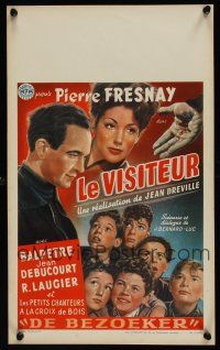 7w721 TAINTED Belgian '46 Jean Dreville's Le Visiteur, Pierre Fresnay!