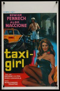 7w722 TAXI GIRL Belgian '77 sexy image of Edwige Fenech, Aldo Maccione!