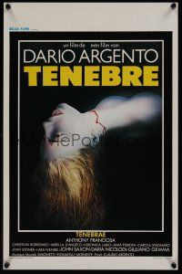 7w724 TENEBRE Belgian '82 Dario Argento giallo, wild artwork of corpse!