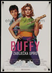 7w155 BUFFY THE VAMPIRE SLAYER Czech 11x16 '92 great image of Kristy Swanson & Luke Perry!