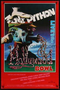 7w017 MONTY PYTHON LIVE AT THE HOLLYWOOD BOWL English 1sh '82 great wacky meat grinder image!
