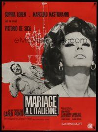 7w435 MARRIAGE ITALIAN STYLE French 23x32 '64 de Sica's Matrimonio all'Italiana, Sophia Loren!