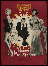 7w443 PAL JOEY French 23x32 '57 Frank Sinatra with sexy Rita Hayworth & Kim Novak!