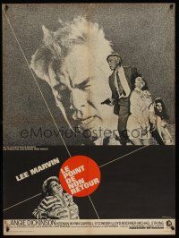 7w446 POINT BLANK French 23x32 '68 Lee Marvin, Angie Dickinson, John Boorman, different image!