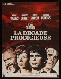 7w457 TEN DAYS' WONDER French 23x32 '71 Orson Welles, Marlene Jobert, Claude Chabrol