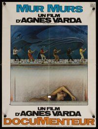 7w490 MURAL MURALS French 15x21 '81 Agnes Varda's documentary about outdoor murals in Los Angeles!
