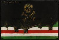 7w119 NEVER-ENDING STORY Polish 27x38 '01 Grzegorczyk art of skull, crossbones & tanks!