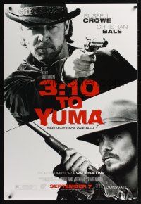 7x013 3:10 TO YUMA advance DS 1sh '07 cowboys Russell Crowe & Christian Bale!