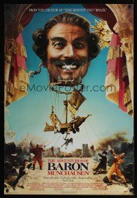 7x023 ADVENTURES OF BARON MUNCHAUSEN 1sh '89 directed by Terry Gilliam, John Neville!