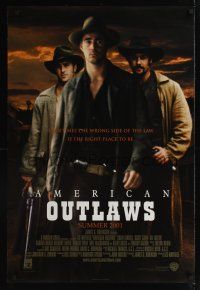 7x037 AMERICAN OUTLAWS advance DS 1sh '01 cowboys Colin Farrell, Scott Caan!