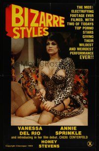 7x088 BIZARRE STYLES video poster R84 Vanessa Del Rio in sexy leopard outfit!