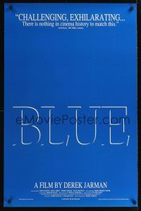 7x097 BLUE arthouse 1sh '93 Derek Jarman's battle with AIDS