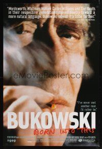 7x123 BUKOWSKI: BORN INTO THIS arthouse 1sh '03 documentary about writer Charles Bukowski!