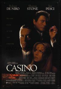 7x134 CASINO int'l DS cast 1sh '95 Martin Scorsese, Robert De Niro & Sharon Stone, Joe Pesci!