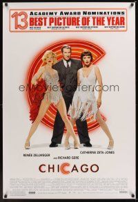 7x142 CHICAGO 1sh '02 sexy dancers Renee Zellweger & Catherine Zeta-Jones!
