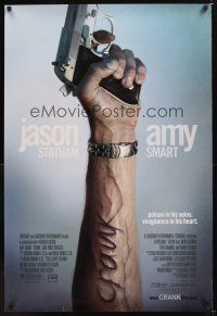 7x156 CRANK DS 1sh '06 Jason Statham, creepy image of arm with popped veins!