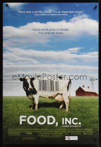 7x238 FOOD, INC. DS 1sh '08 Robert Kenner, image of cow with bar code!