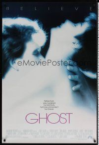 7x255 GHOST 1sh '90 classic romantic close up of dead Patrick Swayze & sexy Demi Moore!