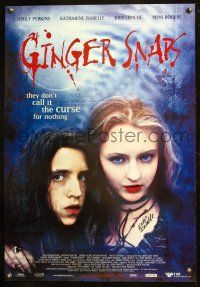 7x262 GINGER SNAPS signed Canadian 1sh '00 by Emily Perkins & Katharine Isabelle!