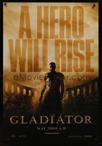 7x265 GLADIATOR teaser DS 1sh '00 Russell Crowe, directed by Ridley Scott!