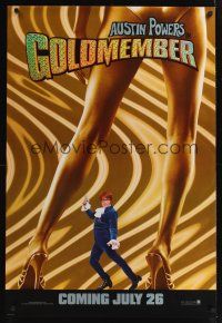 7x272 GOLDMEMBER foil teaser 1sh '02 Mike Meyers as Austin Powers, sexy legs!