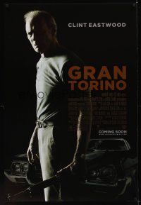 7x278 GRAN TORINO advance DS 1sh '08 cool image of Clint Eastwood with rifle & car!