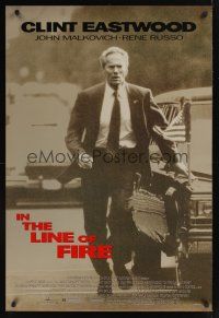 7x330 IN THE LINE OF FIRE DS 1sh '93 Wolfgang Petersen, Clint Eastwood as Secret Service bodyguard!