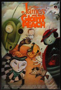7x366 JAMES & THE GIANT PEACH DS 1sh '96 Disney fantasy cartoon, Jane Smith art!