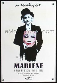 7x438 MARLENE 1sh '86 Max Schell, Dietrich biography!
