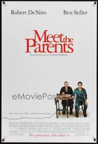 7x452 MEET THE PARENTS advance DS 1sh '00 Robert De Niro giving Ben Stiller a lie detector test!