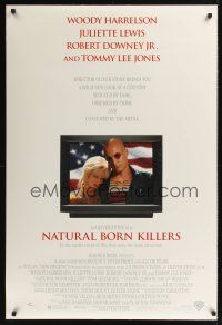 7x476 NATURAL BORN KILLERS DS 1sh '94 Oliver Stone, Woody Harrelson & Juliette Lewis!