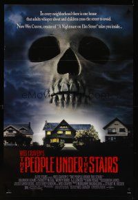 7x502 PEOPLE UNDER THE STAIRS 1sh '91 Wes Craven, cool image of huge skull looming over house!
