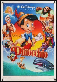 7x507 PINOCCHIO DS 1sh R92 Disney classic fantasy cartoon about a wooden boy who wants to be real!