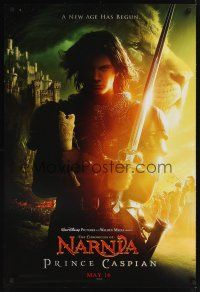 7x511 PRINCE CASPIAN teaser DS 1sh '08 Ben Barnes in the title role, cool fantasy imagery, Narnia!