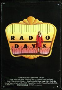 7x519 RADIO DAYS 1sh '87 Woody Allen, Seth Green, Dianne Wiest, New York City!