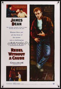 7x523 REBEL WITHOUT A CAUSE DS 1sh R05 Nicholas Ray, James Dean was a bad boy from a good family!
