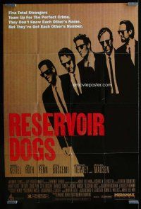 7x527 RESERVOIR DOGS 1sh '92 Quentin Tarantino, Harvey Keitel, Steve Buscemi, Chris Penn!