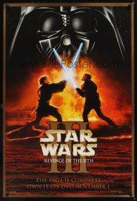 7x531 REVENGE OF THE SITH video poster '05 Star Wars Episode III, cool different image!