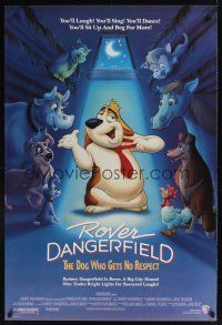 7x544 ROVER DANGERFIELD 1sh '91 Rodney Dangerfield as cartoon dog who gets no respect!