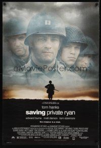 7x551 SAVING PRIVATE RYAN DS 1sh '98 Steven Spielberg, Tom Hanks, Tom Sizemore, Matt Damon!