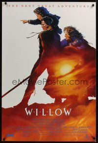 7x723 WILLOW int'l 1sh '88 George Lucas & Ron Howard directed, art of Kilmer &Joanne Whalley!